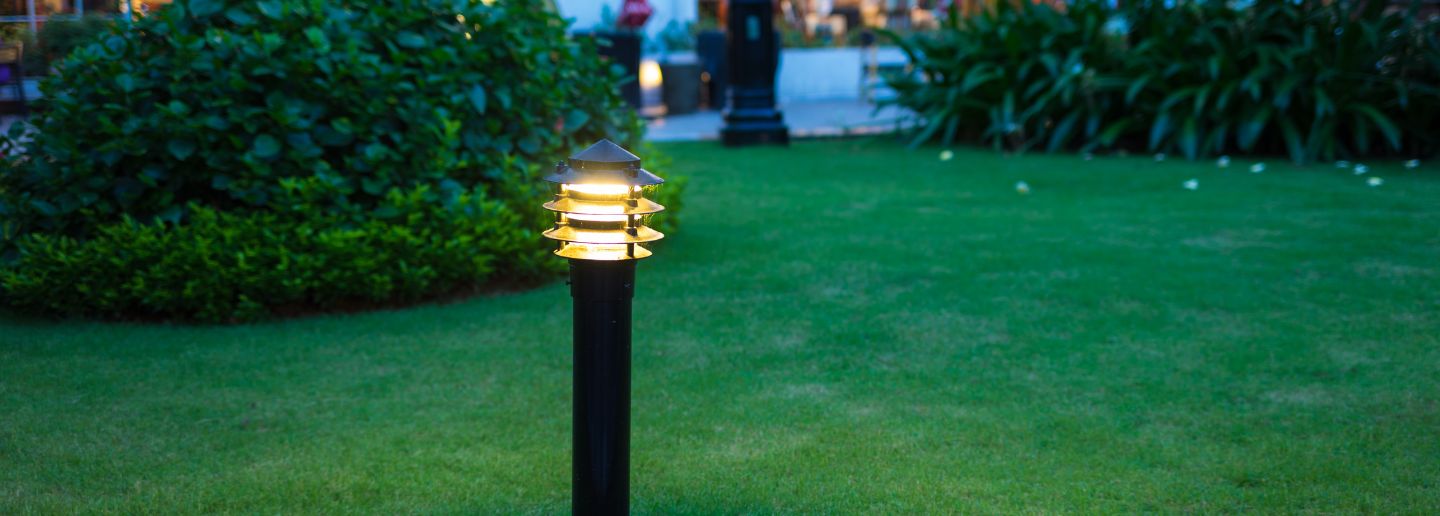 illuminated outdoor light in garden charleston sc