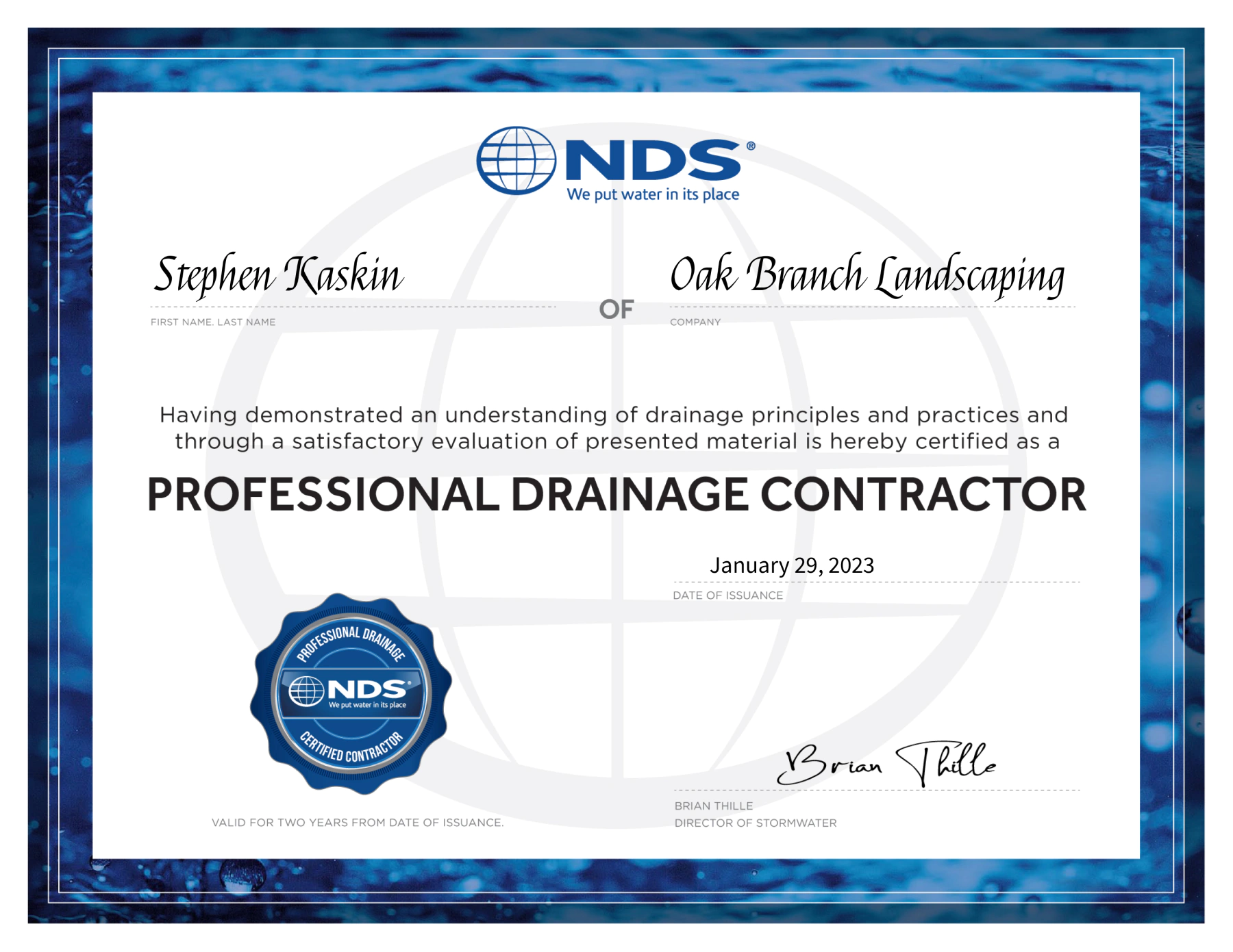 NDS Certificate